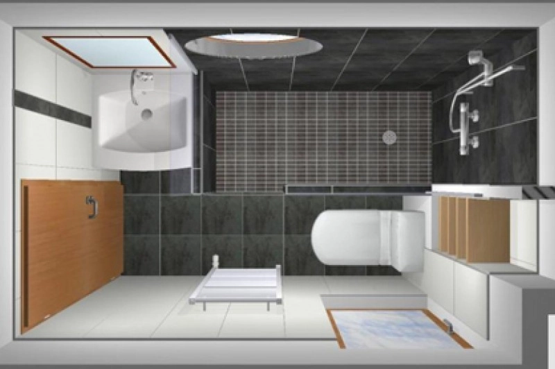 Sacaro plan de salle de bain 3D